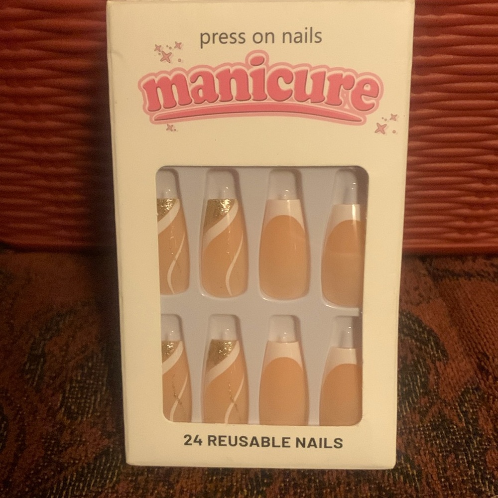 French Tip False Nail Full Set